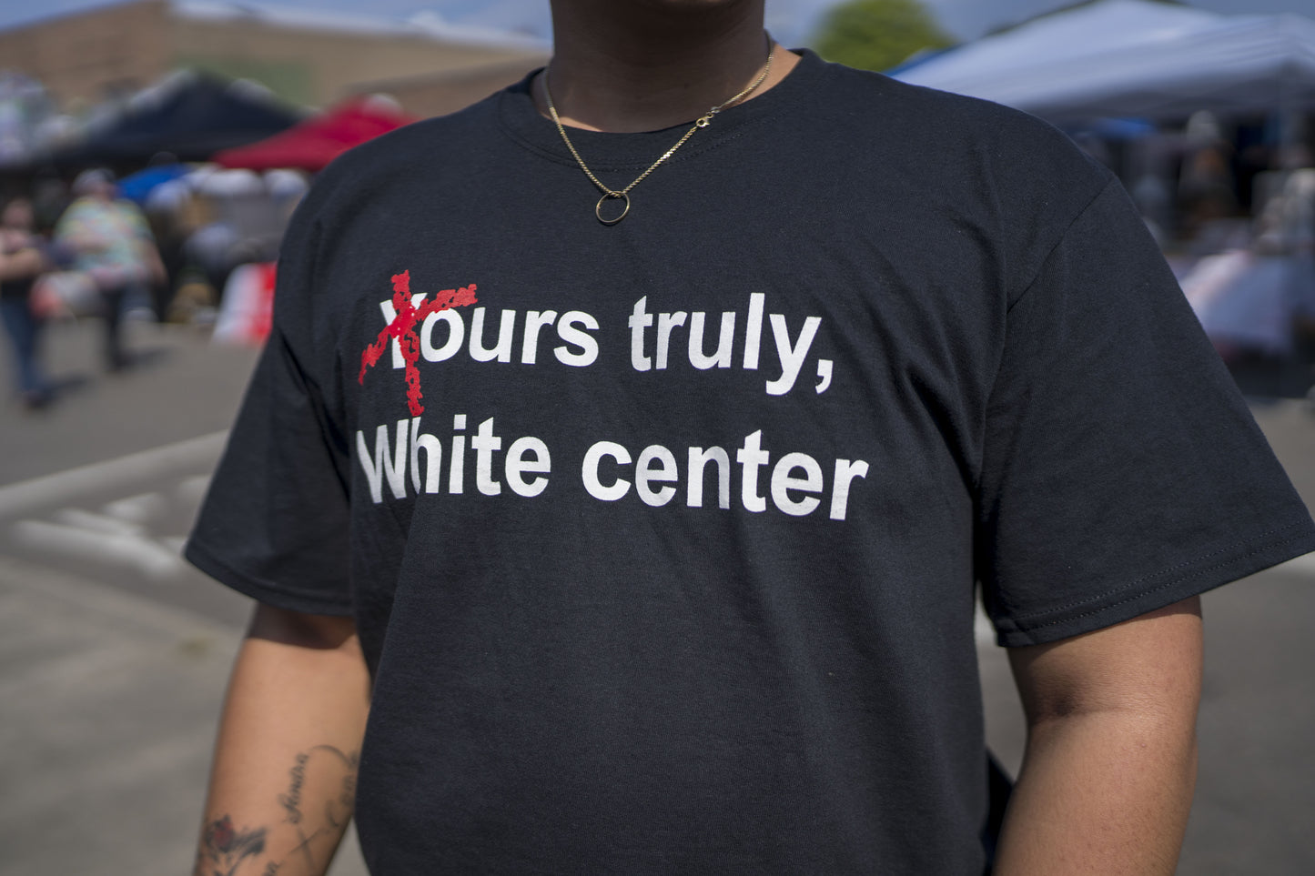 Ours Truly White Center T-shirt